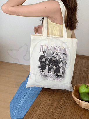 Totebag BTS  - Jungkook Golden Maknae Diseño Estilo Bootleg