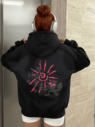 Polerón BTS - J-hope Squirrel - Diseño Grafito y Rosado