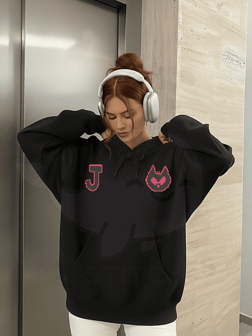 Polerón BTS - J-hope Squirrel - Diseño Grafito y Rosado 2