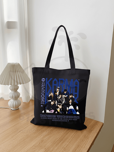 Totebag Stray Kids - KARMA OT8 Diseño Azul 2