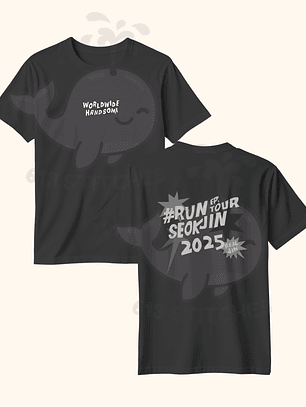 Polera BTS Jin Gris Oscuro