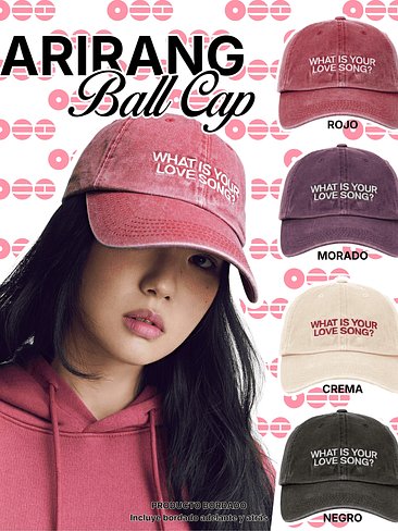 BTS Arirang Ball Cap - Jockey Bordado PRODUCTO FANMADE 1