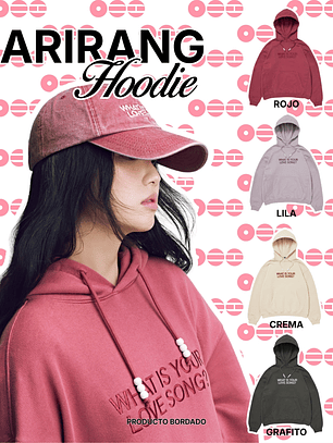 BTS Arirang Hoodie - Polerón Bordado PRODUCTO FANMADE