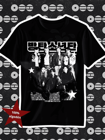 Bts Polera Arirang Grupal Diseño Monocromo 2