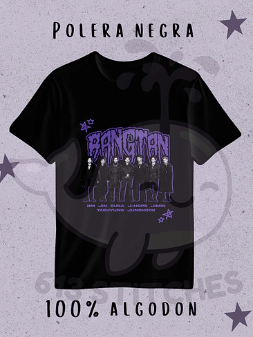 Polera BTS - Grupal Diseño Morado 3