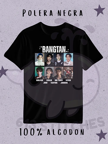 BTS Polera Grupal Diseño Retratos 2