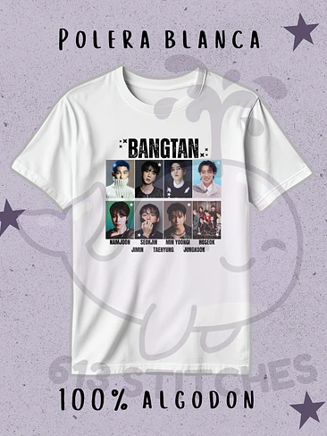 BTS Polera Grupal Diseño Retratos 3