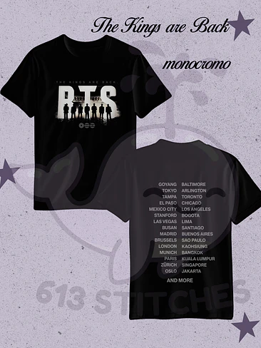 BTS Arirang Tour The Kings are Back Polera Detalles Gris 1