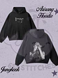 BTS Hoodie Jungkook - Foto Grupal Frontal  y Estampado Trasero en Semitono - Miniatura 1