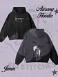 BTS Hoodie Jimin - Foto Grupal Frontal  y Estampado Trasero en Semitono - Miniatura 1