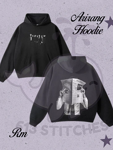 BTS Hoodie Namjoon - Foto Grupal Frontal  y Estampado Trasero en Semitono 1