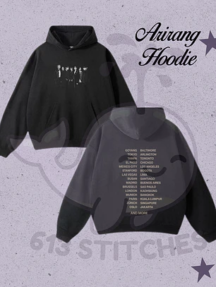 BTS Hoodie Foto Grupal Frontal y Fechas Tour