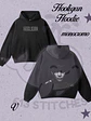 BTS Hooligan Hoodie Taehyung - Estampado frontal y Trasero en Semitono Monocromo - Miniatura 1