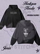 BTS Hooligan Hoodie Jimin - Estampado frontal y Trasero en Semitono Monocromo - Miniatura 1