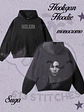 BTS Hooligan Hoodie Suga - Estampado frontal y Trasero en Semitono Monocromo - Miniatura 1