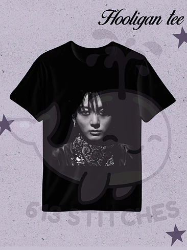 BTS Hooligan Tee Jungkook - Estampado Semitono Monocromo 1