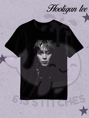 BTS Hooligan Tee Jimin  - Estampado Semitono Monocromo