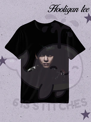 BTS Hooligan Tee Taehyung - Estampado Semitono Color