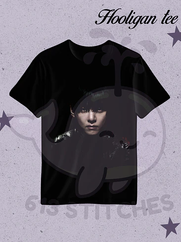 BTS Hooligan Tee Taehyung - Estampado Semitono Color 1