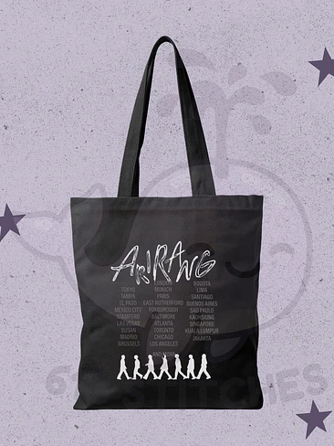 BTS Arirang Tour Totebag Ciudades Tour y Siluetas 1