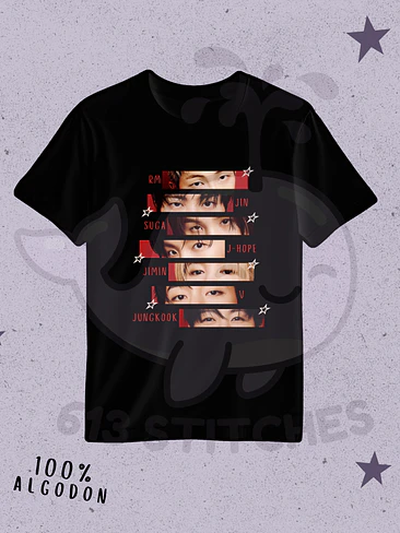 BTS Polera Grupal Diseño Ojitos 1