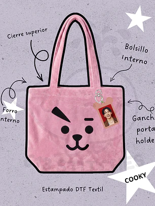 BTS BT21 Face Plush Bag Cooky (JUNGKOOK)