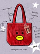 BTS BT21 Face Plush Bag Tata (TAEHYUNG) - Miniatura 1