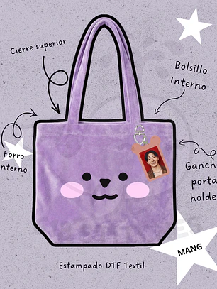 BTS BT21 Face Plush Bag Mang (J-HOPE)