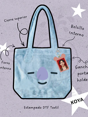 BTS BT21 Face Plush Bag Koya (NAMJOON)