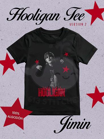 BTS Hooligan ver. 2 Polera Manga Corta Jimin diseño 2 1
