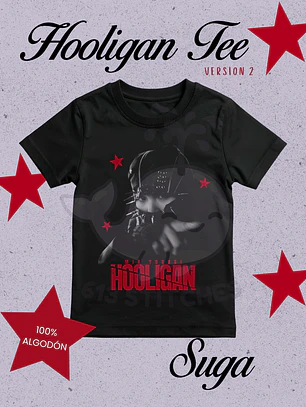 BTS Hooligan ver. 2 Polera Manga Corta Suga Diseño 2