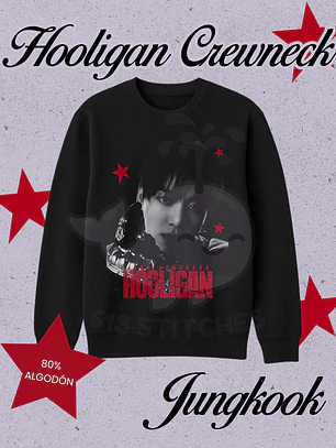 BTS Hooligan Polerón Crewneck (Cuello polo) Jungkook