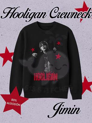 BTS Hooligan Polerón Crewneck (Cuello polo) Jimin Diseño 2