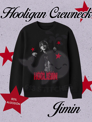 BTS Hooligan Polerón Crewneck (Cuello polo) Jimin Diseño 2 1