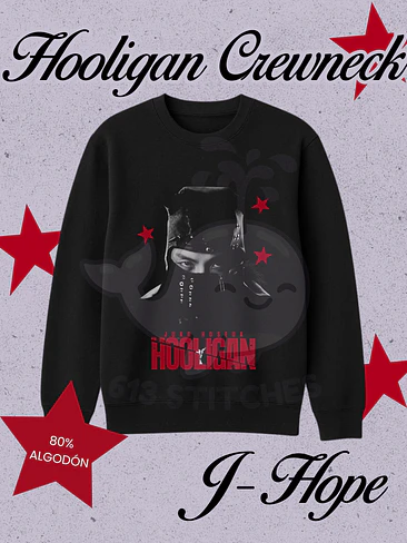 BTS Hooligan Polerón Crewneck (Cuello polo) J-Hope Diseño 2 1