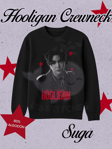 BTS Hooligan Polerón Crewneck (Cuello polo) Suga 1