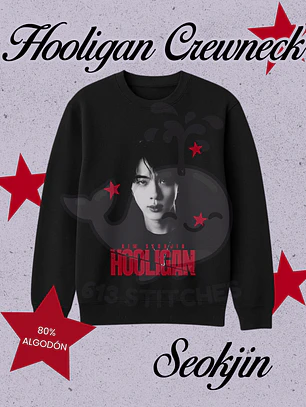 BTS Hooligan Polerón Crewneck (Cuello polo) Jin