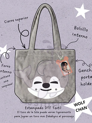 Stray Kids - SKZOO Face Plush Bag Wolfchan (BANGCHAN)