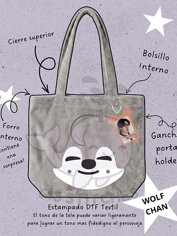 Stray Kids - SKZOO Face Plush Bag Wolfchan (BANGCHAN) 1