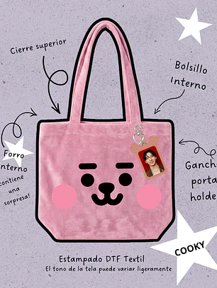 BTS BT21 Universtar Face Plush Bag Cooky (JUNGKOOK)