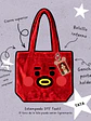 BTS BT21 Universtar Face Plush Bag Tata (TAEHYUNG) - Miniatura 1