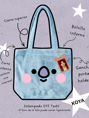 BTS BT21 Universtar Face Plush Bag Koya (NAMJOON)