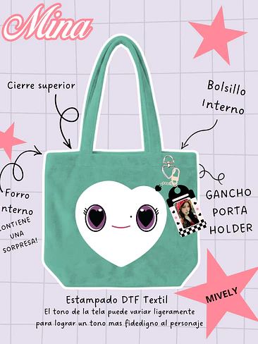Twice - Lovely Face Plush Bag Mively (MINA) 1