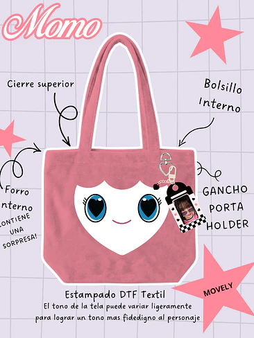 Twice - Lovely Face Plush Bag Movely (MOMO) 1