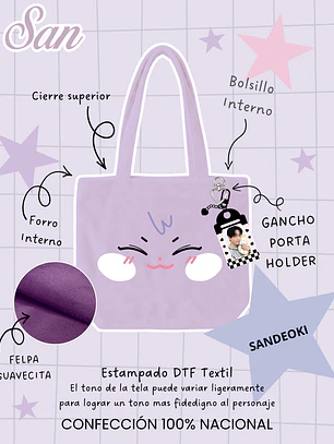 Ateez - Aniteez Face Plush Bag SANdeoki (SAN)