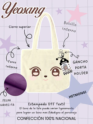 Ateez - Aniteez Face Plush Bag HETmongi (YEOSANG)