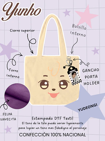 Ateez - Aniteez Face Plush Bag TYUdeongi  (YUNHO) 1