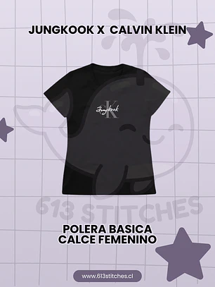 Calvin Klein x Jungkook - Polera Básica Calce Femenino (PRODUCTO NO ORIGINAL)