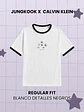 Calvin Klein x Jungkook - Polera Regular Fit Blanca Detalles Negros  (PRODUCTO NO ORIGINAL) - Miniatura 1