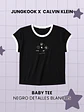 Calvin Klein x Jungkook - Baby Tee Negra Detalles Blancos (PRODUCTO NO ORIGINAL) - Miniatura 1